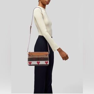 Burberry Peyton House Heart Patterned Crossbody Bag